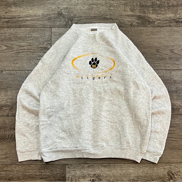 Vintage 90s Missouri Tigers Crewneck Mens Size Large - Picture 1 of 6